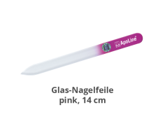 Glas Nagelpfeile pink 14 cm